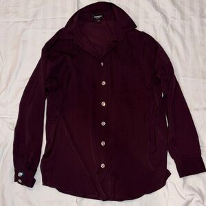 Express Women's Button-Up Shirt in Plum